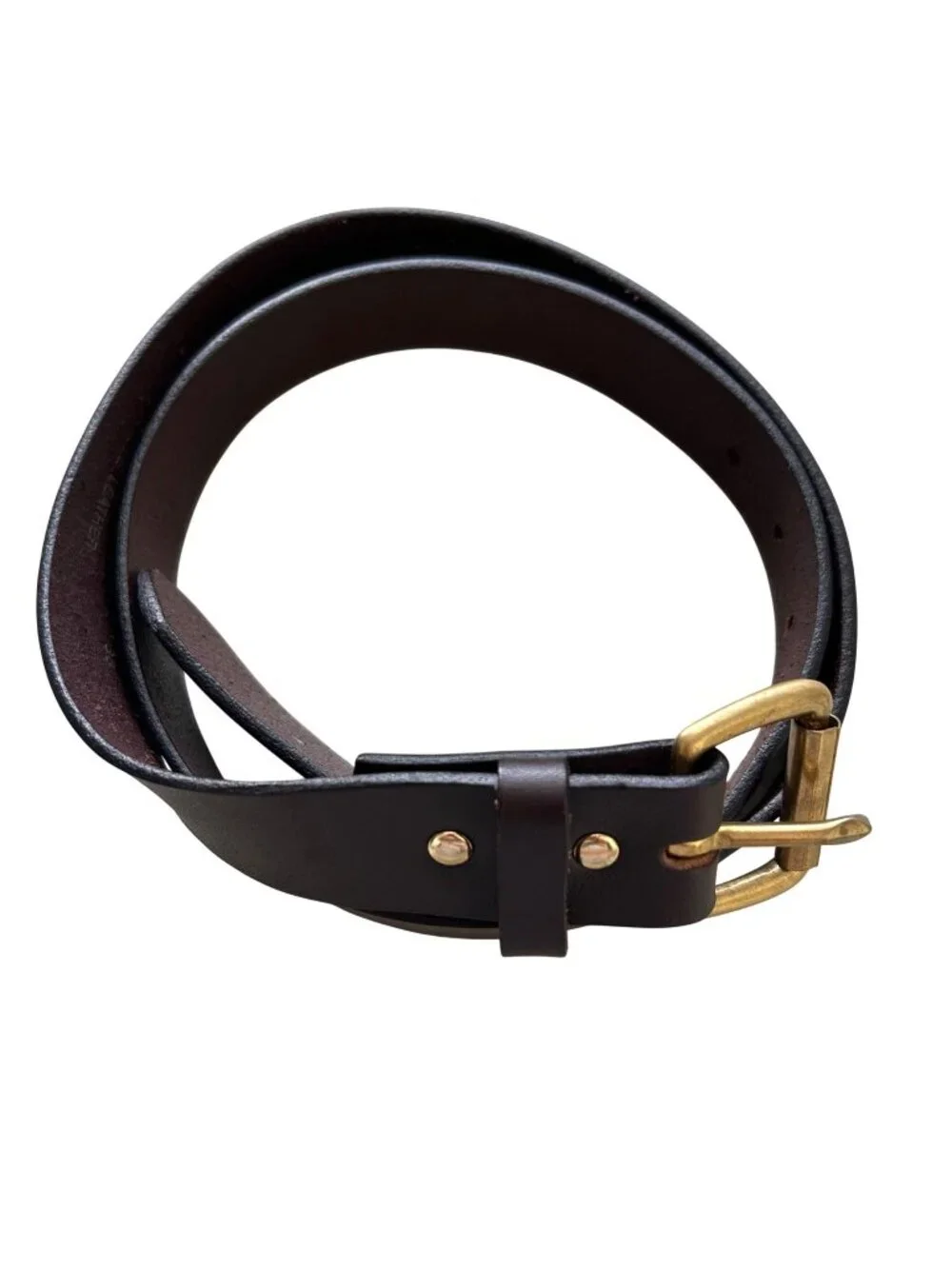 Filson Men's Sz 36 Brown Leather Belt With Brass Buckle Genuine Bridle Leather